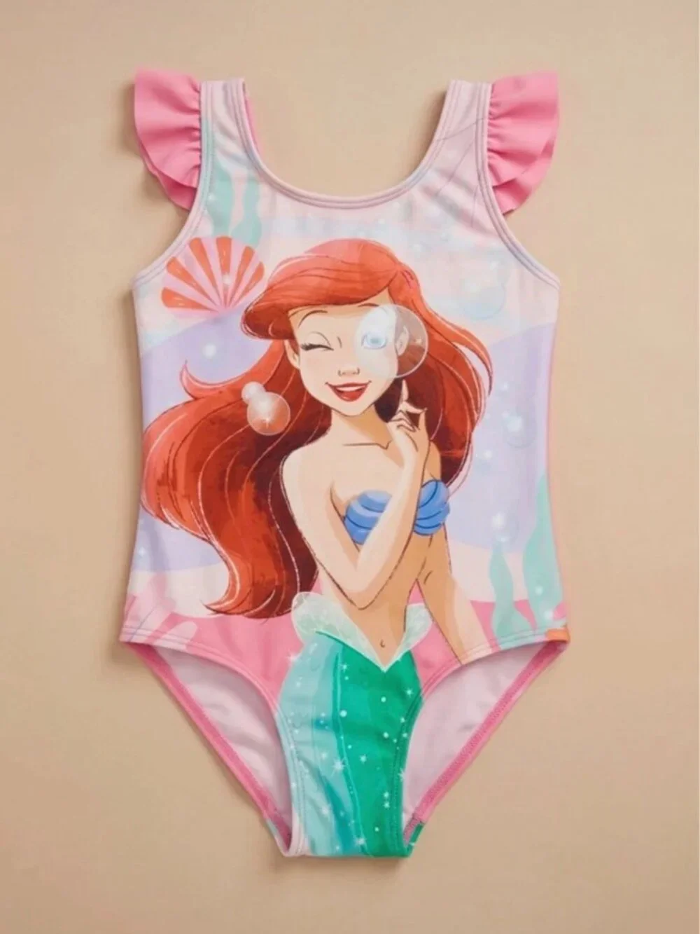 H&M Disney Ariel Little Mermaid Girls Swimsuit 2T